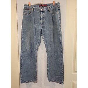 Vintage Y2K Tommy Hilfiger High Rise straight Blue Jeans Size 36x30 Mens